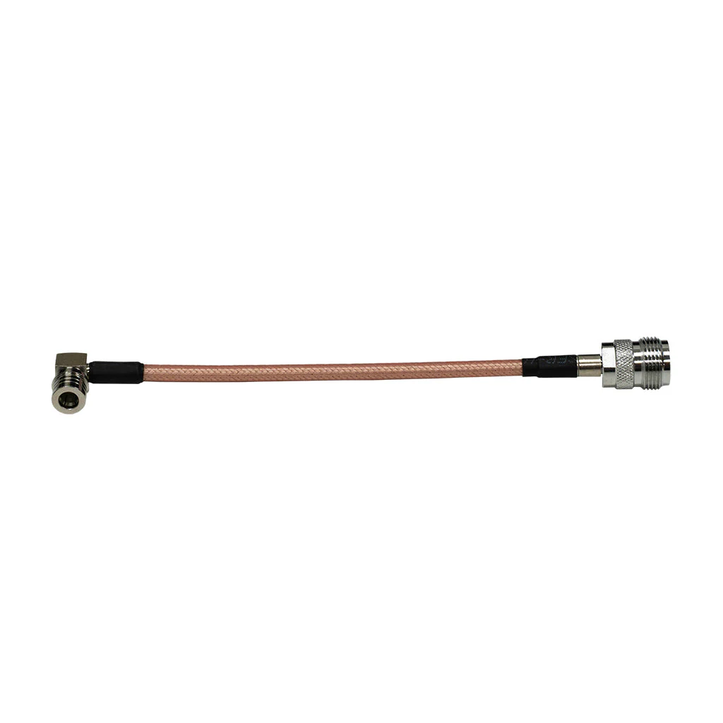 Right Angle QMA-Male to N-Female Pigtail Adapter - Image 2