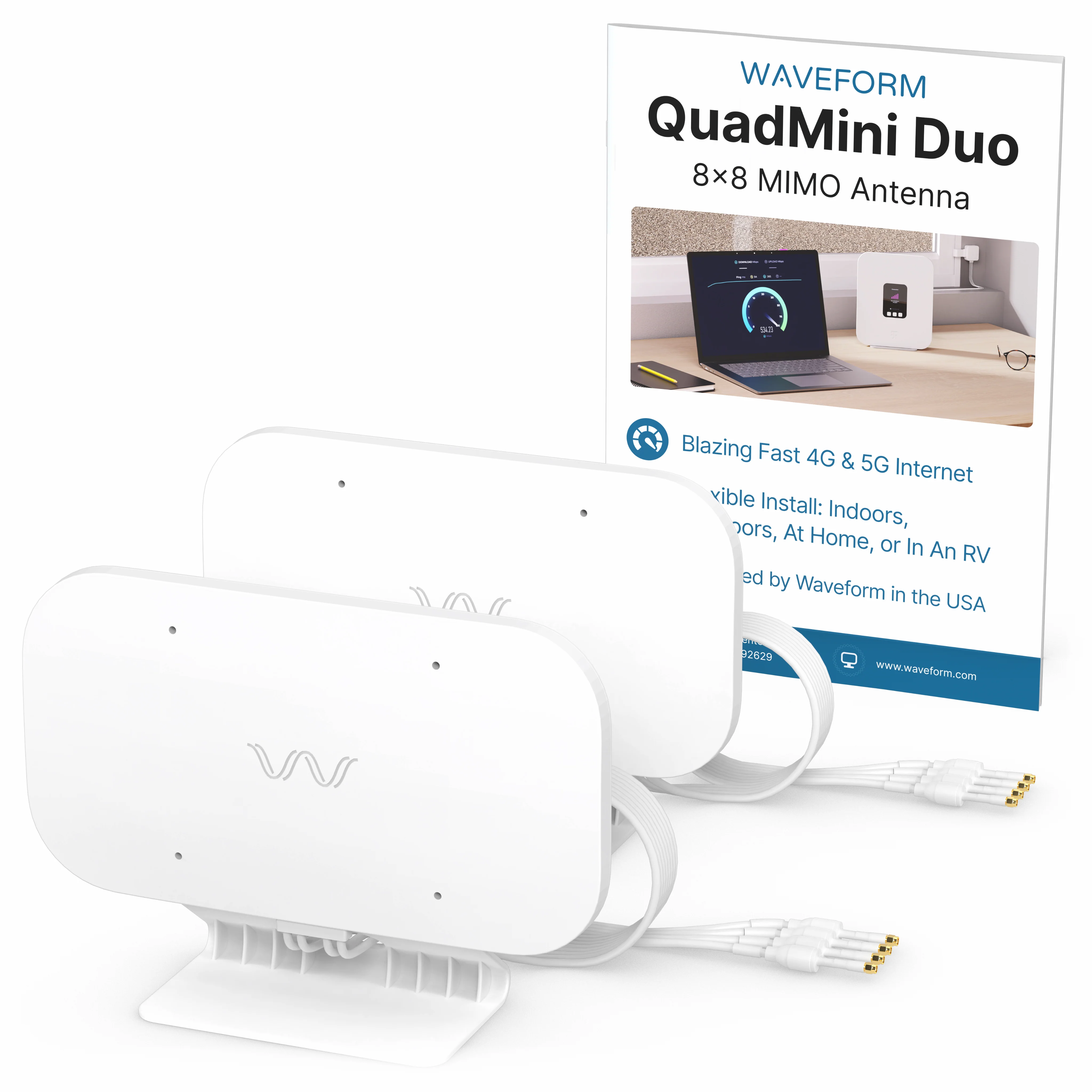 [Scratch and Dent] Waveform QuadMini Duo: Low-Profile Omni 8x8 MIMO Antenna Kit - Image 2