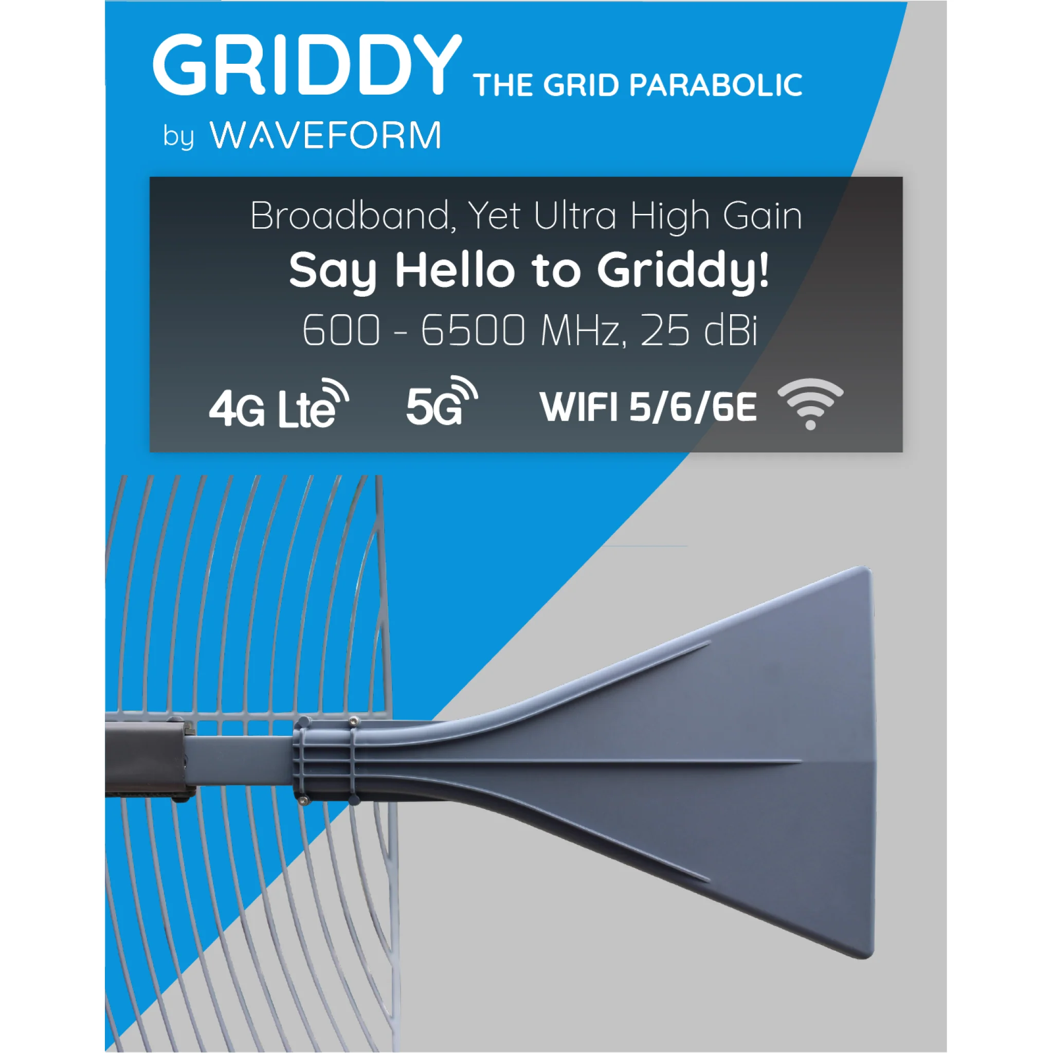 Griddy: The Grid Parabolic Antenna, 600 - 6500 MHz - Image 3